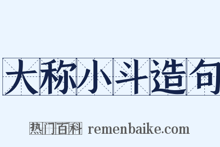 大称小斗造句是什么意思的图片